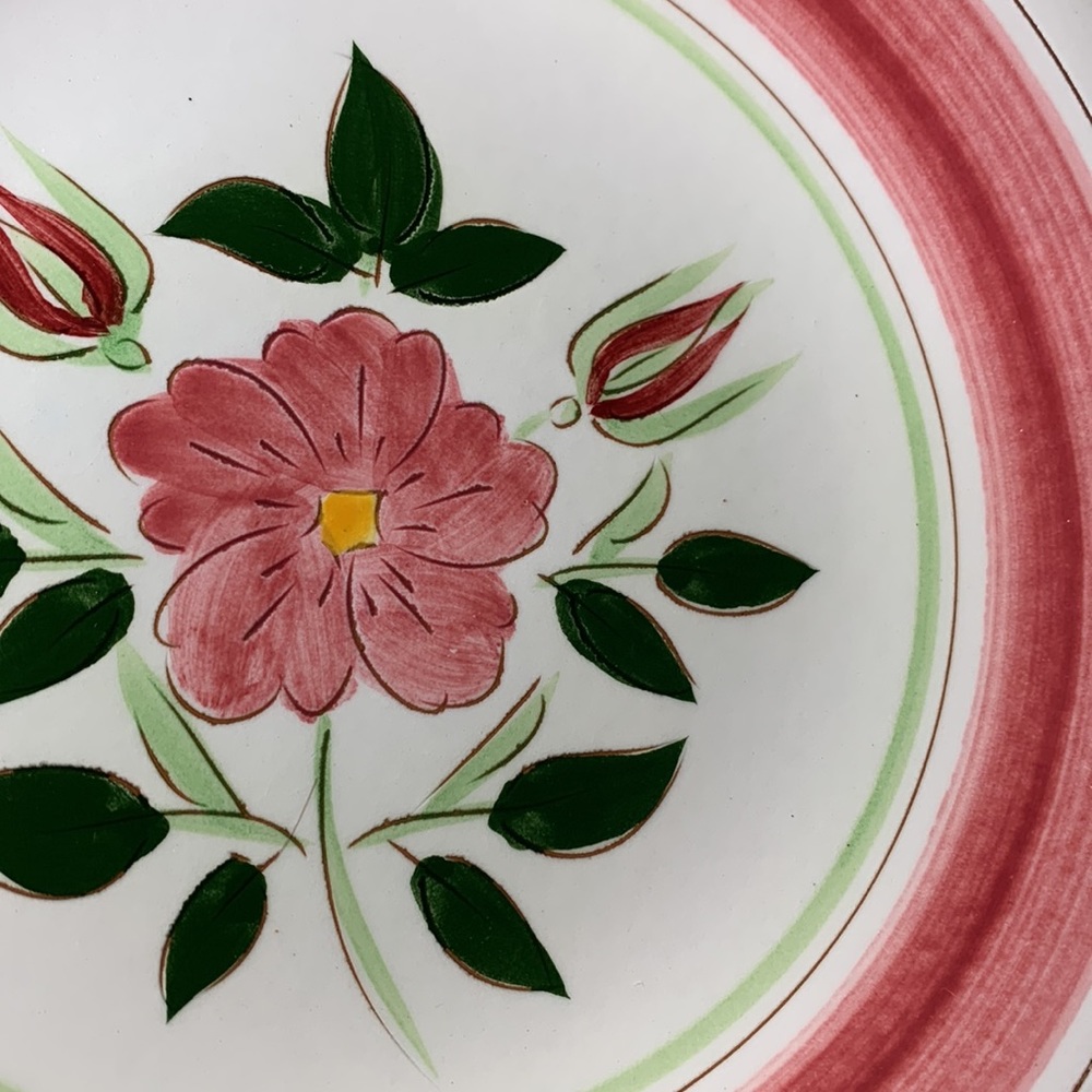 Stangl Pottery Bowls Wild Rose Set of Two Floral VTG Soup Salad Cereal 7.75β - Picture 6 of 15